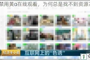 18 款禁用黄α在线观看，为何总是找不到资源？如何解决？