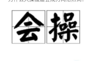 为什么大操骚逼会成为网络热词？