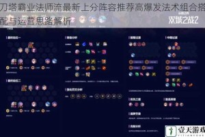 刀塔霸业法师流最新上分阵容推荐高爆发法术组合搭配与运营思路解析
