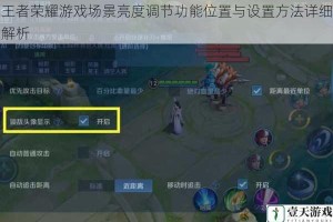 王者荣耀游戏场景亮度调节功能位置与设置方法详细解析