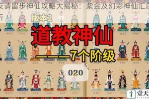 道友请留步神仙攻略大揭秘：紫金及幻彩神仙汇总全解析