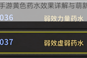 失落城堡手游黄色药水效果详解与萌新道具使用指南