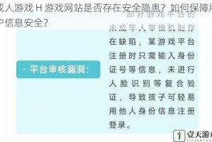 成人游戏 H 游戏网站是否存在安全隐患？如何保障用户信息安全？
