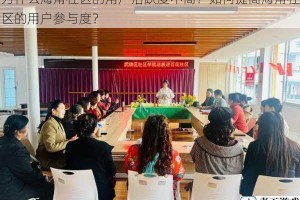 为什么海角社区的用户活跃度不高？如何提高海角社区的用户参与度？