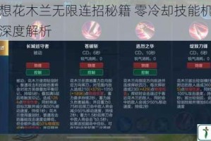 英灵幻想花木兰无限连招秘籍 零冷却技能机制与实战应用深度解析
