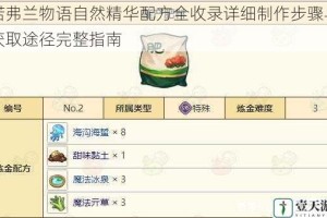 诺弗兰物语自然精华配方全收录详细制作步骤与获取途径完整指南