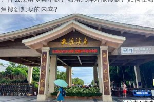 为什么海角搜索不到？海角怎样才能搜到？如何在海角搜到想要的内容？