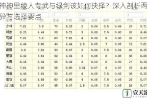 原神神里绫人专武与绿剑该如何抉择？深入剖析两者差异与选择要点