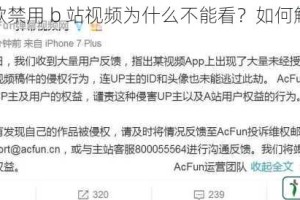 18 款禁用 b 站视频为什么不能看？如何解决？