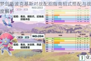 宝可梦剑盾波克基斯对战配招指南招式搭配与战术思路深度解析