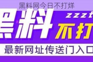 黑料网今日不打烊