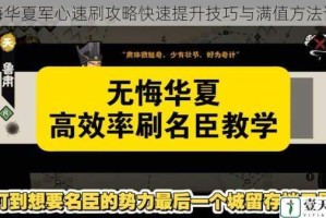 无悔华夏军心速刷攻略快速提升技巧与满值方法详解