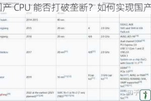 x86 国产 CPU 能否打破垄断？如何实现国产替代？