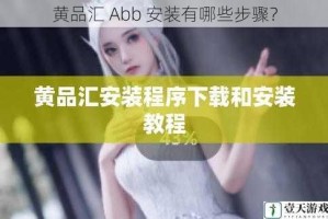 黄品汇 Abb 安装有哪些步骤？