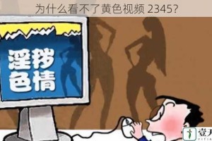 为什么看不了黄色视频 2345？