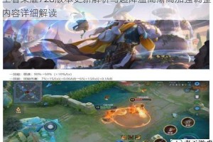 王者荣耀728版本更新解析马超降温高渐离加强调整内容详细解读