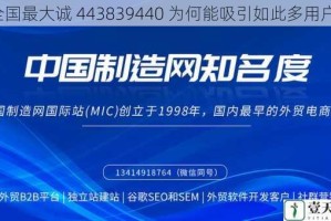 全国最大诚 443839440 为何能吸引如此多用户？
