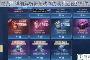 和平精英：详细解析舞蹈动作的购买途径及相关事宜