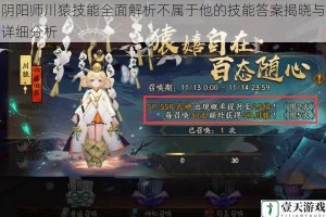 阴阳师川猿技能全面解析不属于他的技能答案揭晓与详细分析