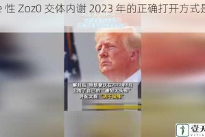fiee 性 Zoz0 交体内谢 2023 年的正确打开方式是什么？
