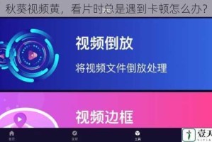 秋葵视频黄，看片时总是遇到卡顿怎么办？