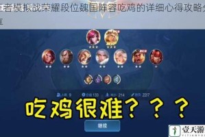 王者模拟战荣耀段位魏国阵容吃鸡的详细心得攻略分享