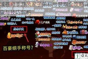 天域苍穹手游风家子弟称号获取全攻略详细步骤与技巧解析