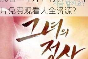 三年片免费观看大全：为何如此受欢迎？如何免费观看三年片？有哪些三年片免费观看大全资源？
