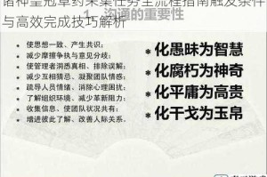诸神皇冠草药采集任务全流程指南触发条件与高效完成技巧解析