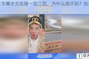 中文字幕中文在线一区二区，为什么找不到？如何解决？