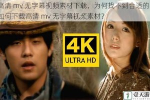 高清 mv 无字幕视频素材下载，为何找不到合适的？如何下载高清 mv 无字幕视频素材？
