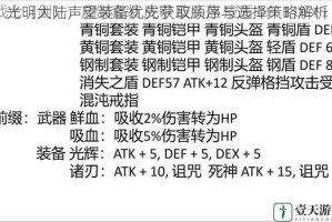 光明大陆声望装备优先获取顺序与选择策略解析
