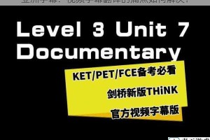 亚洲字幕：视频字幕翻译的痛点如何解决？