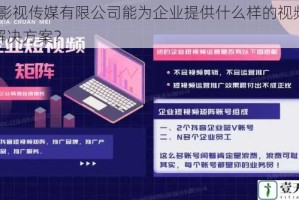 51 影视传媒有限公司能为企业提供什么样的视频营销解决方案？