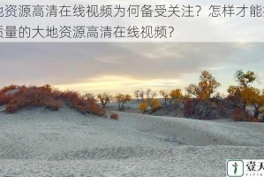 大地资源高清在线视频为何备受关注？怎样才能找到高质量的大地资源高清在线视频？