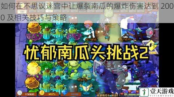 如何在不思议迷宫中让爆裂南瓜的爆炸伤害达到 2000 及相关技巧与策略