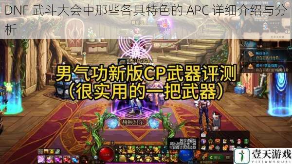 DNF 武斗大会中那些各具特色的 APC 详细介绍与分析
