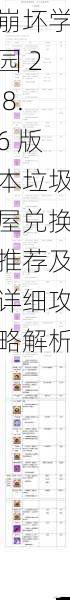 崩坏学园 2 8.6 版本垃圾屋兑换推荐及详细攻略解析