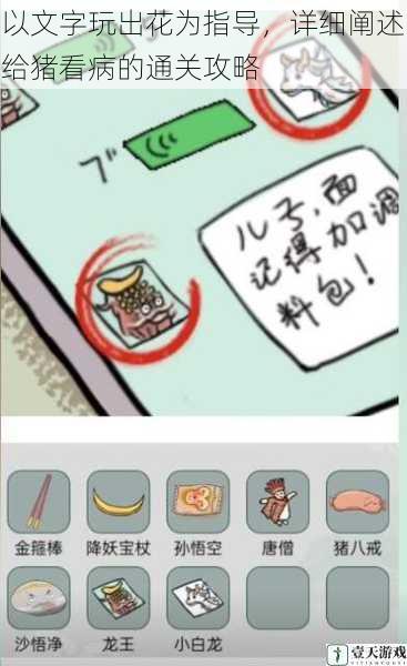 以文字玩出花为指导,详细阐述给猪看病的通关攻略