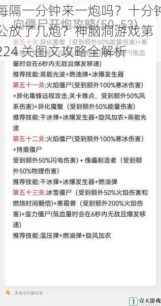 每隔一分钟来一炮吗?十分钟公放了几炮?神脑洞游戏第 224 关图文攻略全解析