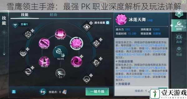 雪鹰领主手游:最强 PK 职业深度解析及玩法详解