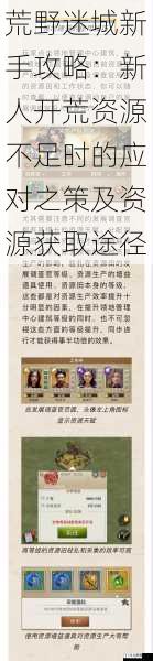 荒野迷城新手攻略:新人开荒资源不足时的应对之策及资源获取途径