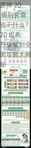 原神 20 级后究竟该干什么?20 级后升级规划全面攻略大揭秘