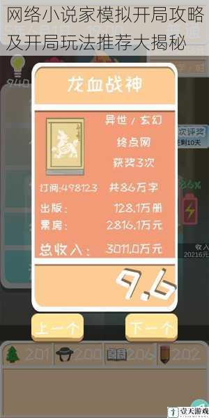 网络小说家模拟开局攻略及开局玩法推荐大揭秘