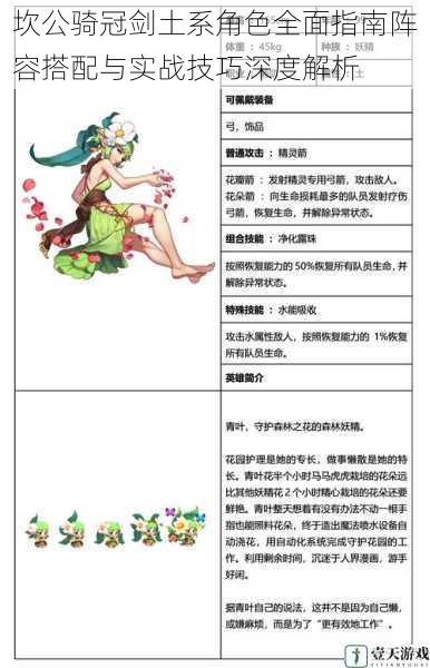 坎公骑冠剑土系角色全面指南阵容搭配与实战技巧深度解析
