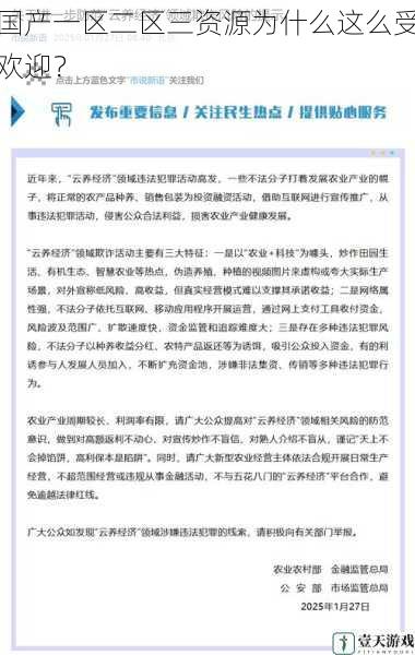 国产一区二区三资源为什么这么受欢迎?