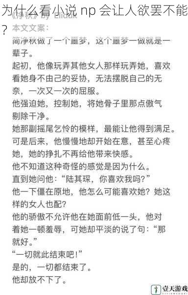 为什么看小说 np 会让人欲罢不能?