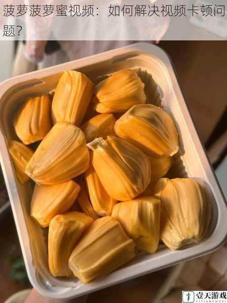 菠萝菠萝蜜视频:如何解决视频卡顿问题?