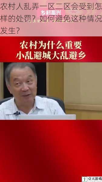 农村人乱弄一区二区会受到怎样的处罚?如何避免这种情况发生?
