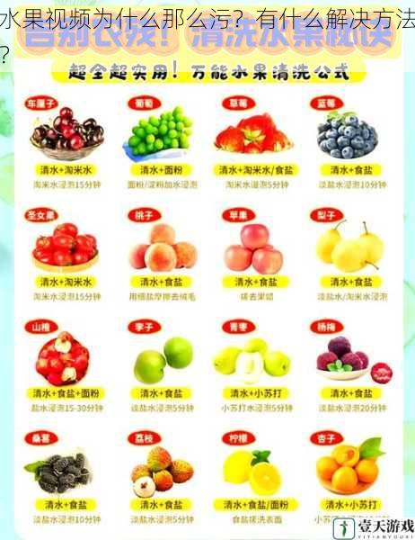 水果视频为什么那么污?有什么解决方法?